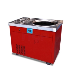 SSI150FIS-6C1 50CM Diameter Round Squared Cold Plate Thai Fried Ice Cream Machine With 6 Hoppers