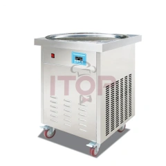 SSI150FIC Commercial Fried Ice Cream Machine Flat Round Square Pan Fry Thailand Ice Cream Roll Machine