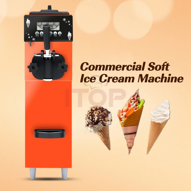 IT-IC-900 Automatic Digital Display Small Size Commercial 12L/H Soft Ice Cream Maker