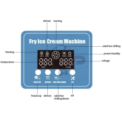 SSI150FIC Commercial Fried Ice Cream Machine Flat Round Square Pan Fry Thailand Ice Cream Roll Machine
