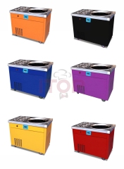 SSI150FIS-6C1 50CM Diameter Round Squared Cold Plate Thai Fried Ice Cream Machine With 6 Hoppers