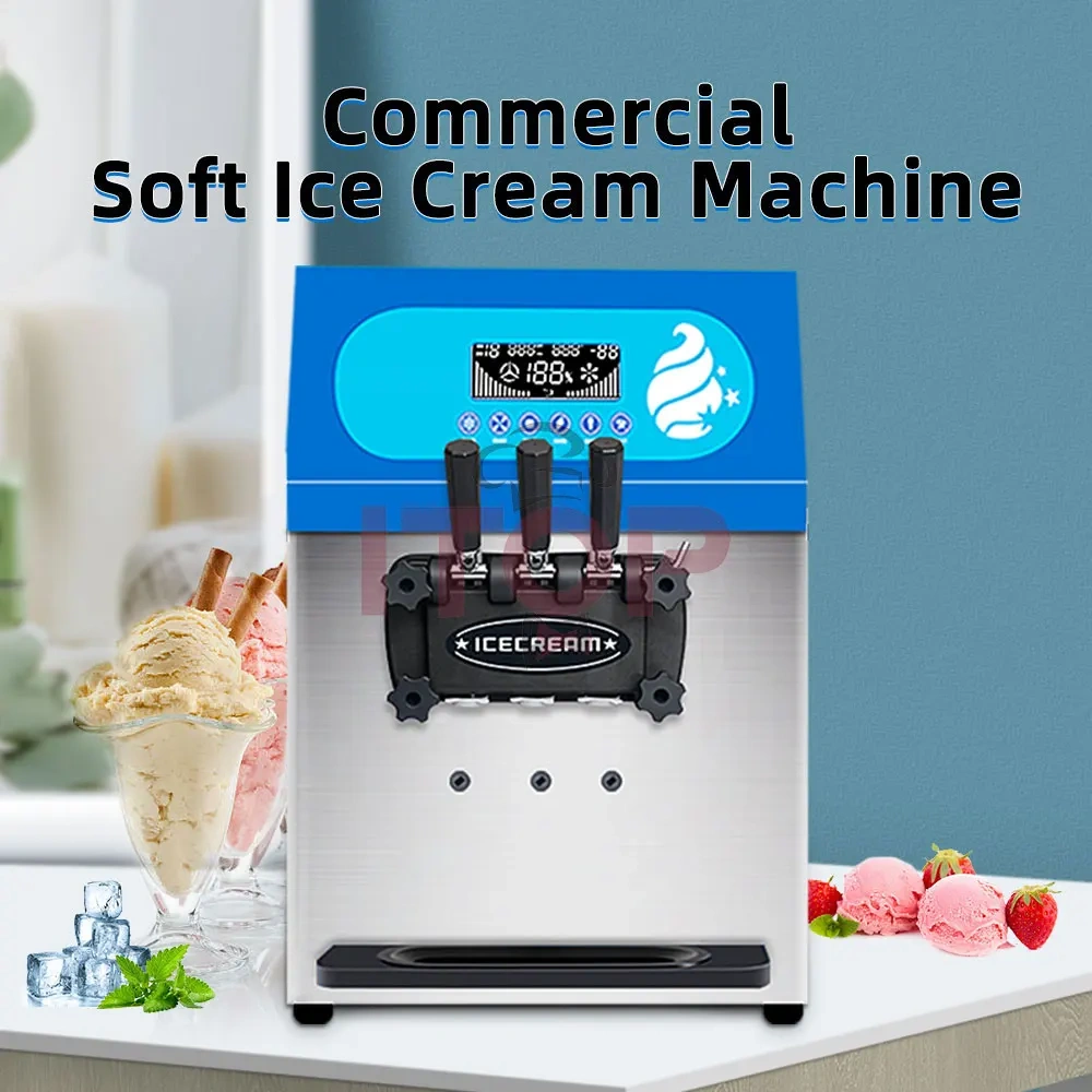IT-SIC-6.5L Commercial Countertop Ice Cream Machine 28L/H Automatic Italian Ice Cream Maker