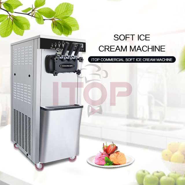 IT-ICM18L-2 IT-ICM18L-4 Free Standing 3 Flavors Soft Serve Ice Cream Making Machine