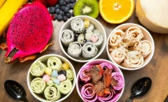 SSI150FIC Commercial Fried Ice Cream Machine Flat Round Square Pan Fry Thailand Ice Cream Roll Machine