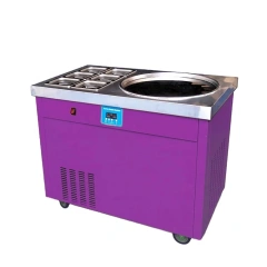 SSI150FIS-6C1 50CM Diameter Round Squared Cold Plate Thai Fried Ice Cream Machine With 6 Hoppers