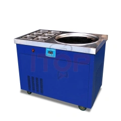 SSI150FIS-6C1 50CM Diameter Round Squared Cold Plate Thai Fried Ice Cream Machine With 6 Hoppers