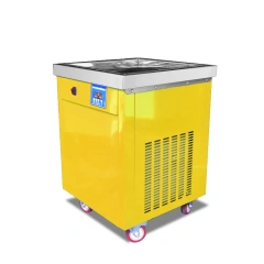 SSI150FIC Round Square Flat Pan Thailand Manual Fried Roll Ice Cream Machine