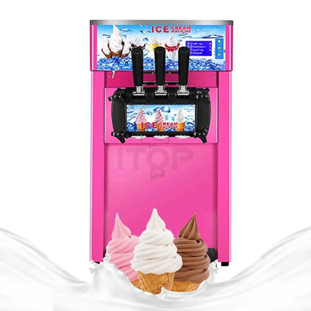 IT-SICM3-D18 Table Top 2+1 Flavor Automatic 16-18L/H Soft Serve Ice Cream Machine