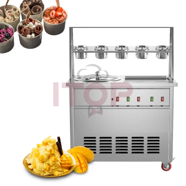 IT-DFI-18 Double Pans Commercial Automatic Stir Fry Ice Cream Making Machine