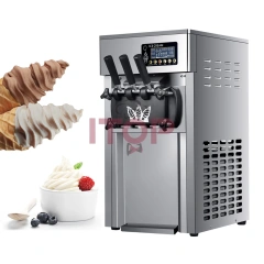 IT-HESICM-DA18 Countertop Three Flavors16-18L/H Commercial Italian Soft Ice Cream Machine 220V 110V