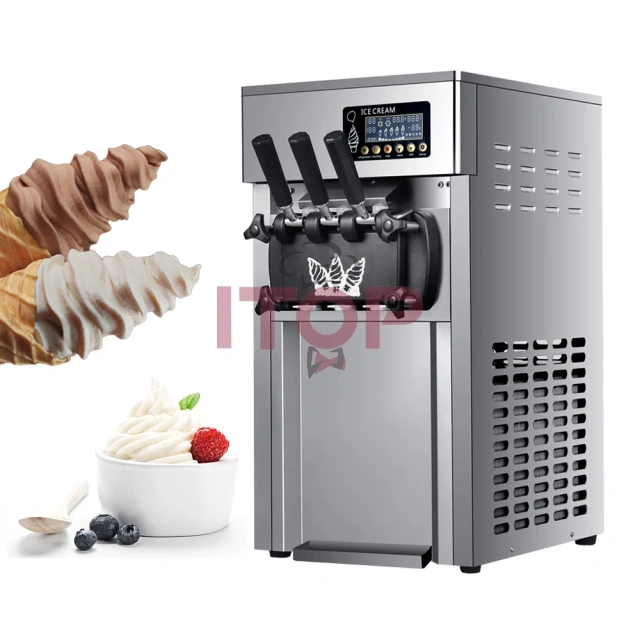 IT-HESICM-DA18 Countertop Three Flavors16-18L/H Commercial Italian Soft Ice Cream Machine 220V 110V