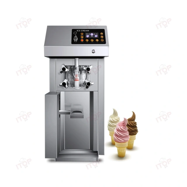 IT-IC-A Automatic Pre Cooling 12L/H Commercial Soft Ice Cream Maker Imported Compressor