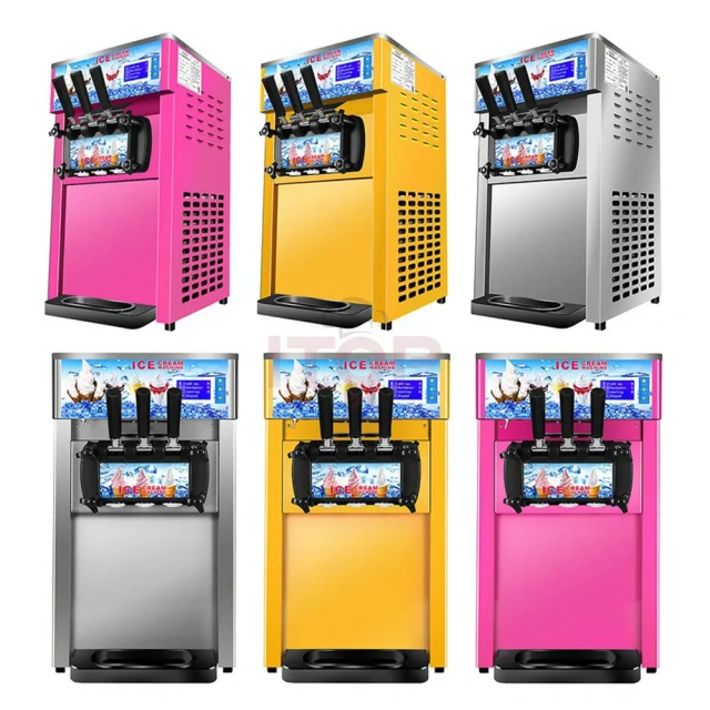 IT-SICM3-D18 Table Top 2+1 Flavor Automatic 16-18L/H Soft Serve Ice Cream Machine