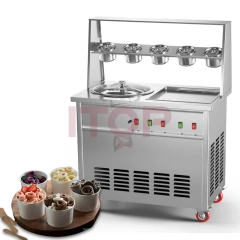 IT-DFI-18 Double Pans Commercial Automatic Stir Fry Ice Cream Making Machine