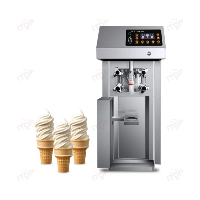 IT-IC-A Automatic Pre Cooling 12L/H Commercial Soft Ice Cream Maker Imported Compressor
