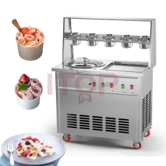 IT-DFI-18 Double Pans Commercial Automatic Stir Fry Ice Cream Making Machine