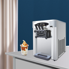 IT-IC-SD18W 3 Flavors 28L/H Desktop Professional Soft Ice Cream Maker Machine
