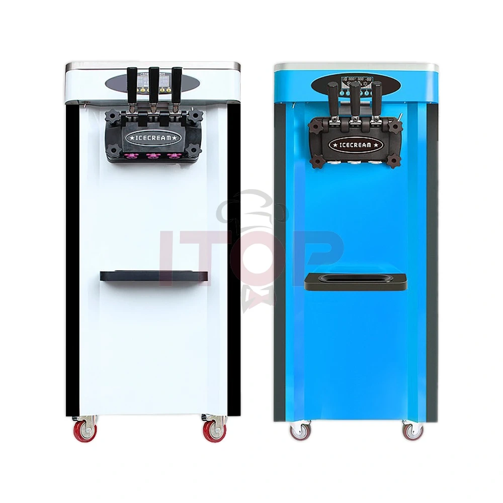 IT-IC-SV28W 3 Mixed Flavors 38L/H Coffee Shop Ice Cream Machine Professional Soft Ice Cream Maker