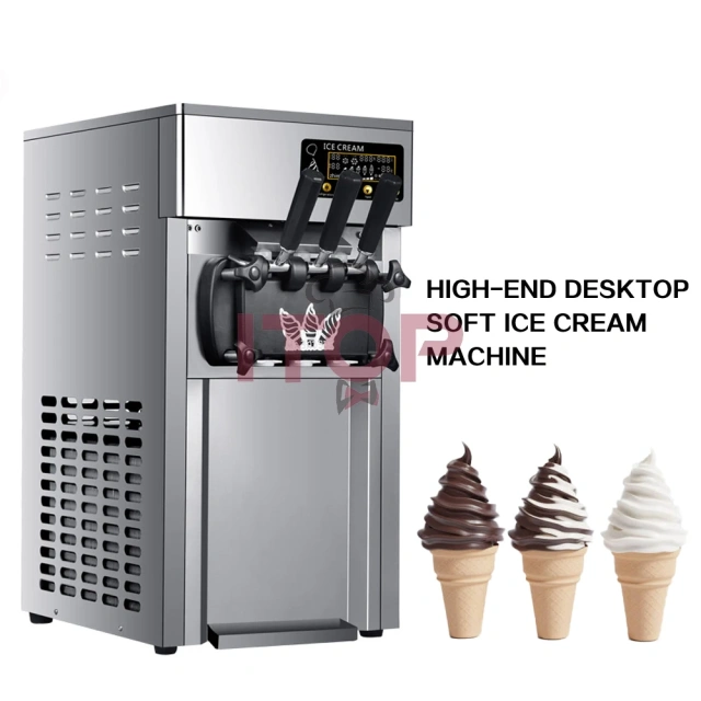 IT-HESICM-DA18 Countertop Three Flavors16-18L/H Commercial Italian Soft Ice Cream Machine 220V 110V