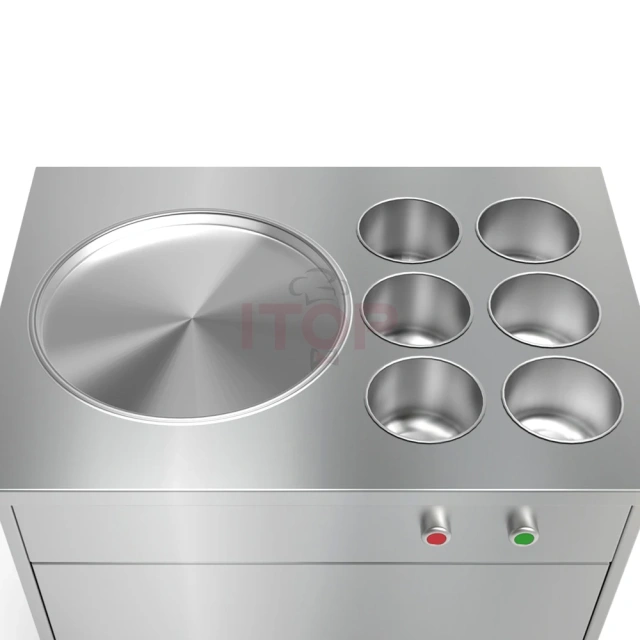 IT-FICM1-R6 Thailand Roll Ice Cream Machine Fried Ice Cream Machine With 6 Barrels