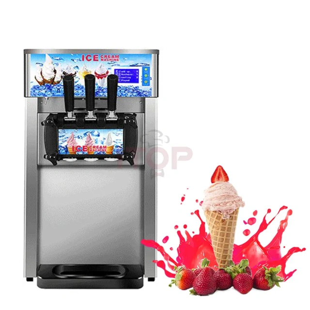 IT-SICM3-D18 Table Top 2+1 Flavor Automatic 16-18L/H Soft Serve Ice Cream Machine