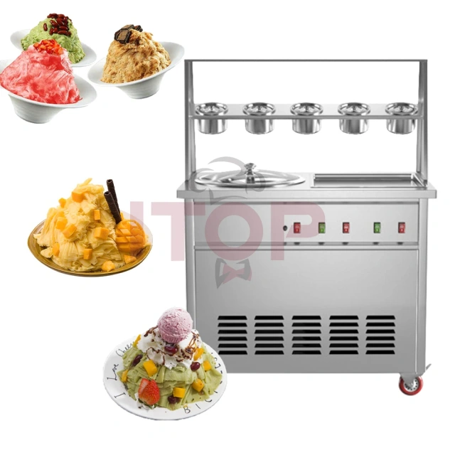 IT-DFI-18 Double Pans Commercial Automatic Stir Fry Ice Cream Making Machine
