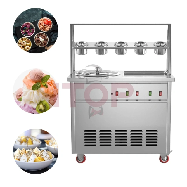 IT-DFI-18 Double Pans Commercial Automatic Stir Fry Ice Cream Making Machine