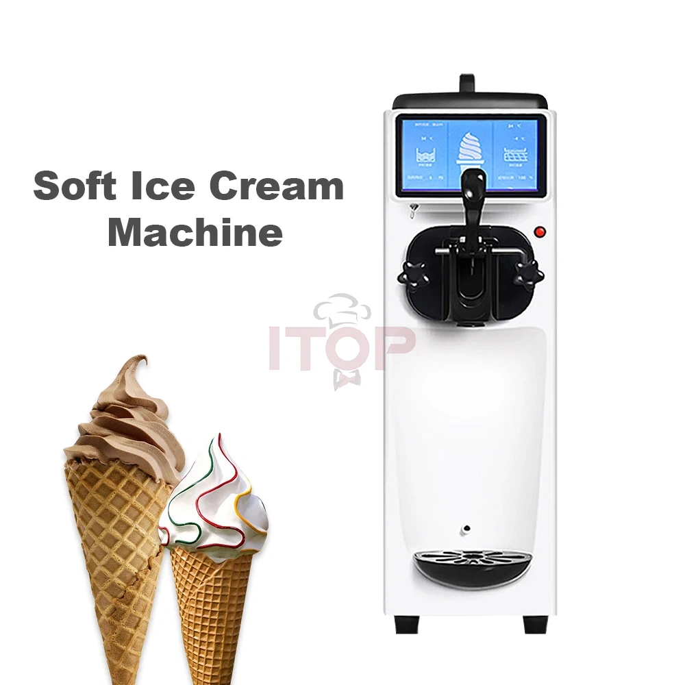 IT-SICM-RE18 Table Top 16-18L/H Soft Serve Ice Cream Machine 6L Hopper Counter Ice Cream Maker