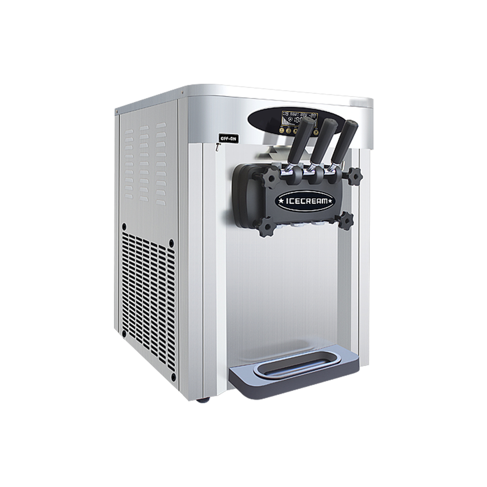IT-IC-SD18W 3 Flavors 28L/H Desktop Professional Soft Ice Cream Maker Machine