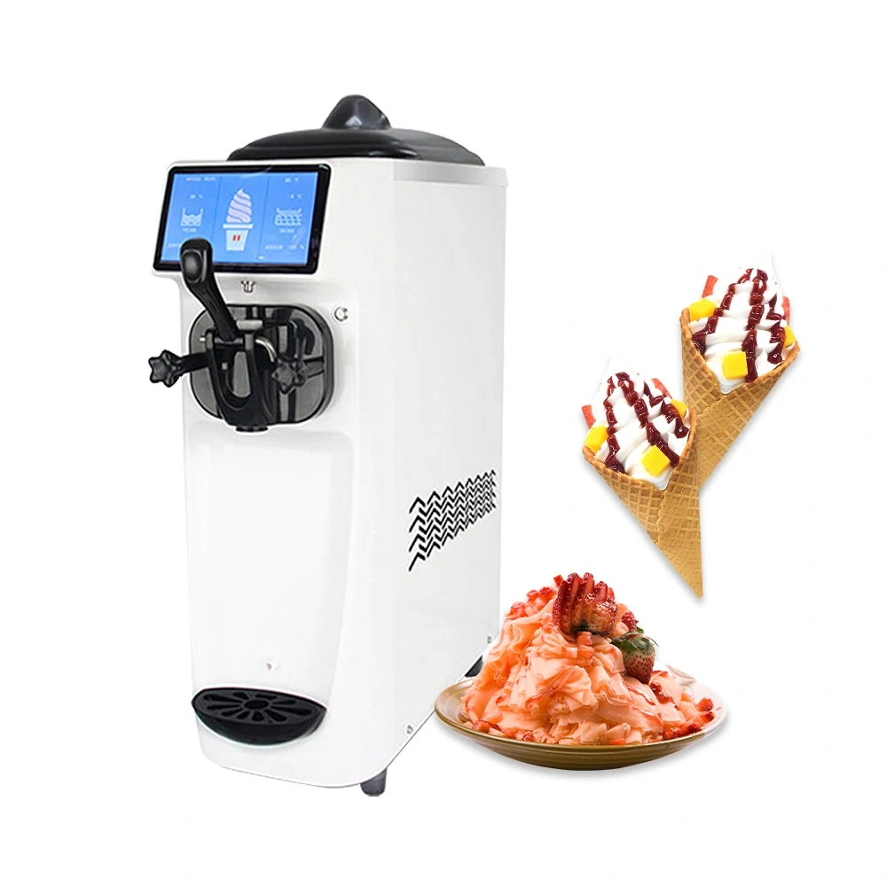 IT-SICM-RE18 Table Top 16-18L/H Soft Serve Ice Cream Machine 6L Hopper Counter Ice Cream Maker