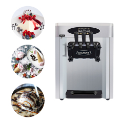 IT-IC-SD18W 3 Flavors 28L/H Desktop Professional Soft Ice Cream Maker Machine