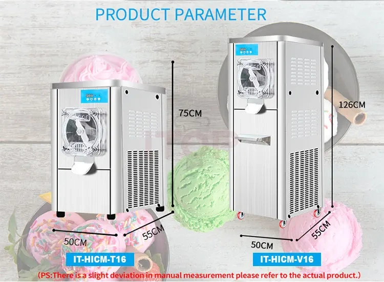 IT-HICM-V16 Vertical Type 12-16L/H  Large Production Hard Serve Ice Cream Maker