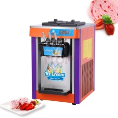 IT-SICM-D20ANE Table Top 20-25L/H Italian Gelato Maker 3 Heads Commercial Soft Ice Cream Machine
