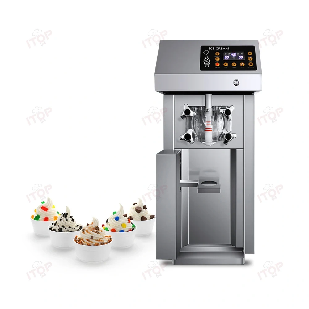 IT-IC-A Automatic Pre Cooling 12L/H Commercial Soft Ice Cream Maker Imported Compressor