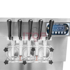 IT-IC5-25W Commercial Table Type 40L/H 5 Mixed Flavors Soft Serve Ice Cream Making Machine
