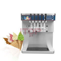 IT-IC5-25W Commercial Table Type 40L/H 5 Mixed Flavors Soft Serve Ice Cream Making Machine