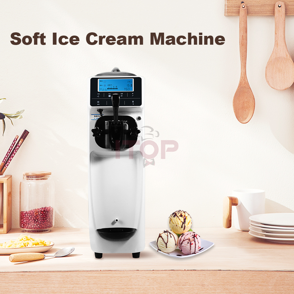 IT-SICM-E18 Table Top 5 Inch Screen 12-16L/H Pre-cooling Single Flavor Mini Size Ice Cream Machine