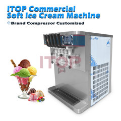IT-IC5-25W Commercial Table Type 40L/H 5 Mixed Flavors Soft Serve Ice Cream Making Machine