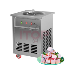 IT-DFI-12 Single Pan Commercial Automatic Fried Yogurt Ice Cream Roll Machine