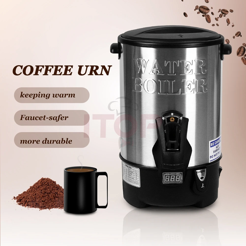 IT-CU-9L/10L/12L/13L/14L/20L/22L Stainless Steel Large Coffee Urn Water Boiler Hot Chocolate Dispenser