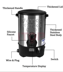 IT-WB-9L/10L/12L/13L/15L/20L/22L Multi Size 9L-22L Party Catering Restaurant Electric Water Boiler