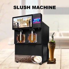 IT-DIGSM-10L Margarita Slush Machine 50-55L/H Frozen Drink Slush Maker 2 Bowl 10L*2