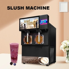 IT-DIGSM-10L Margarita Slush Machine 50-55L/H Frozen Drink Slush Maker 2 Bowl 10L*2