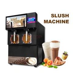 IT-DIGSM-10L Margarita Slush Machine 50-55L/H Frozen Drink Slush Maker 2 Bowl 10L*2