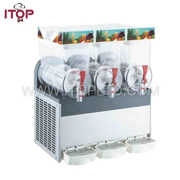 SM-15*3 Commercial Frozen Drink Slush Making Machine 3 Bowl 15L*3