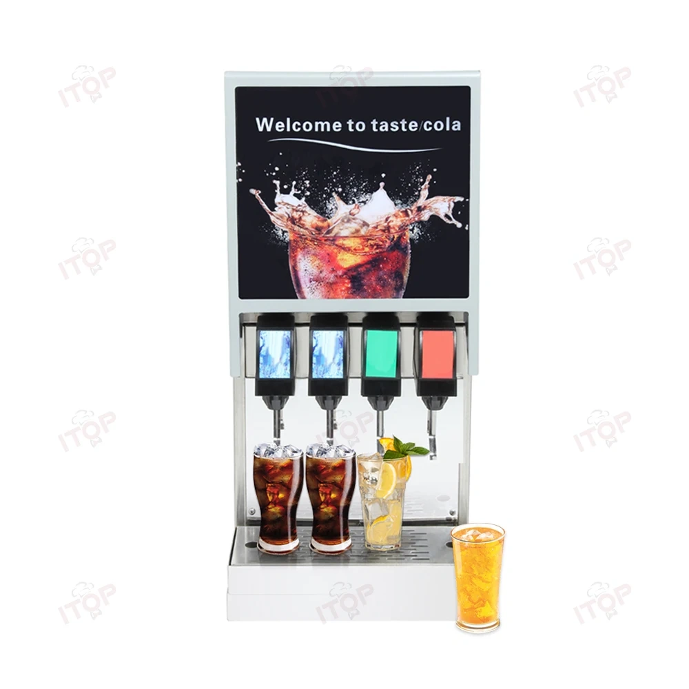 IT-CVM4 Commercial 4 Heads Carbonated Soda Cola Cold Beverage Drink Making Machine