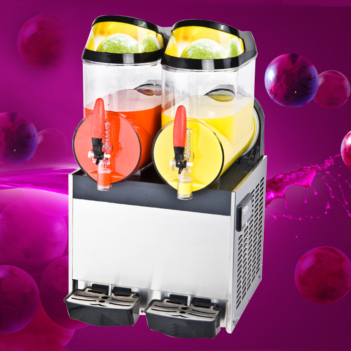 SM-10*2 Two Tanks Frozen Slush Machine Commercial Slushy Machine 10L*2