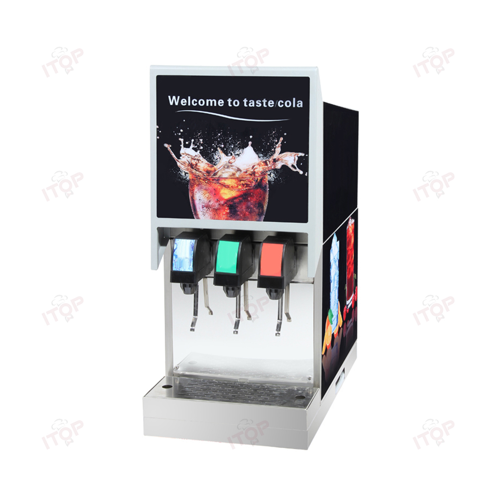 IT-CVM3 Commercial Bubble Carbonated Beverage Mix Machine 3 Flavor Cola Dispenser