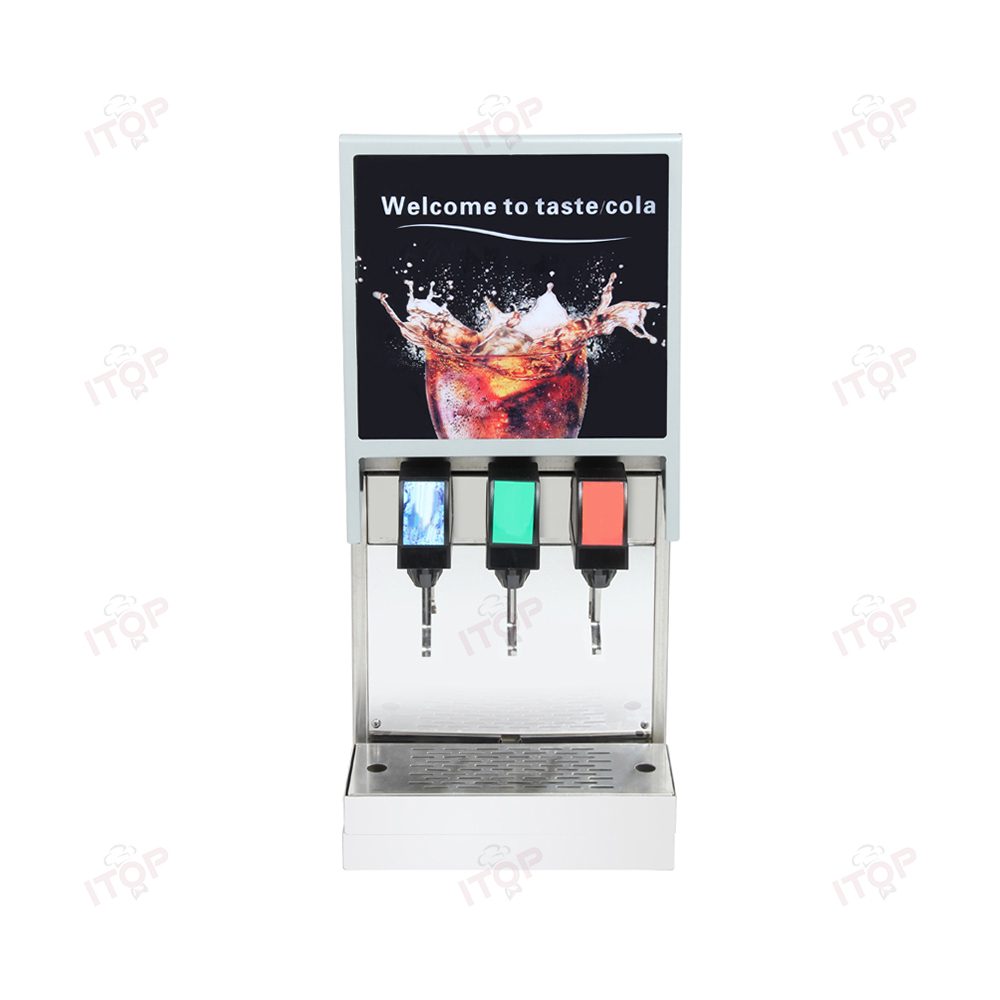IT-CVM3 Commercial Bubble Carbonated Beverage Mix Machine 3 Flavor Cola Dispenser