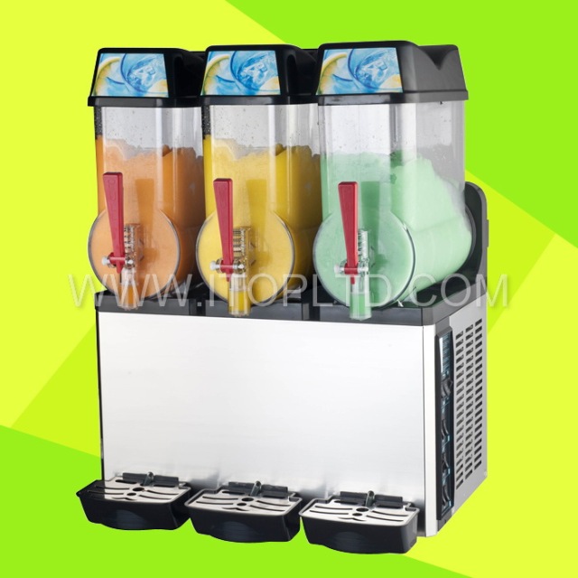 SM-12*3(SS body panel) Commercial Industrial Slush Machine Frozen Drink Machine Granita sorbet Machine 3 Tanks 12L*3